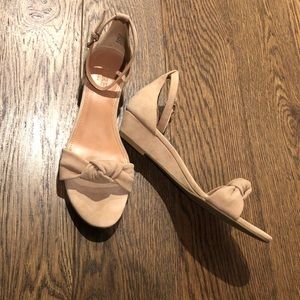 NWOT J. Crew low wedge suede sandals